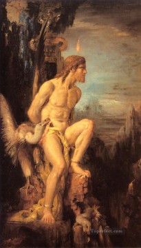  met Oil Painting - Prometheus Symbolism biblical mythological Gustave Moreau